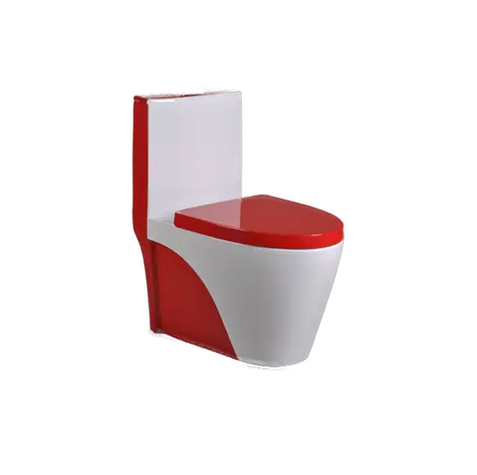 Stylish Red and White Toilet Design