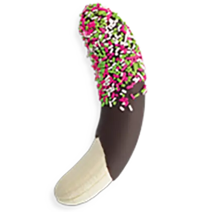 Chocolate Covered Banana with Sprinkles
