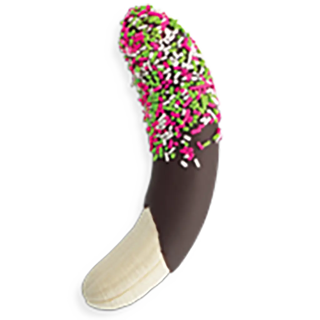 Chocolate Covered Banana with Sprinkles