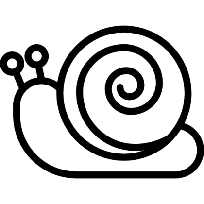 Cute Snail Line Drawing Icon