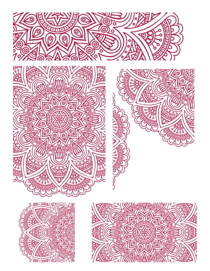 Intricate Red Mandala Patterns