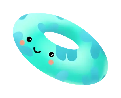 Cute Blue Swim Ring