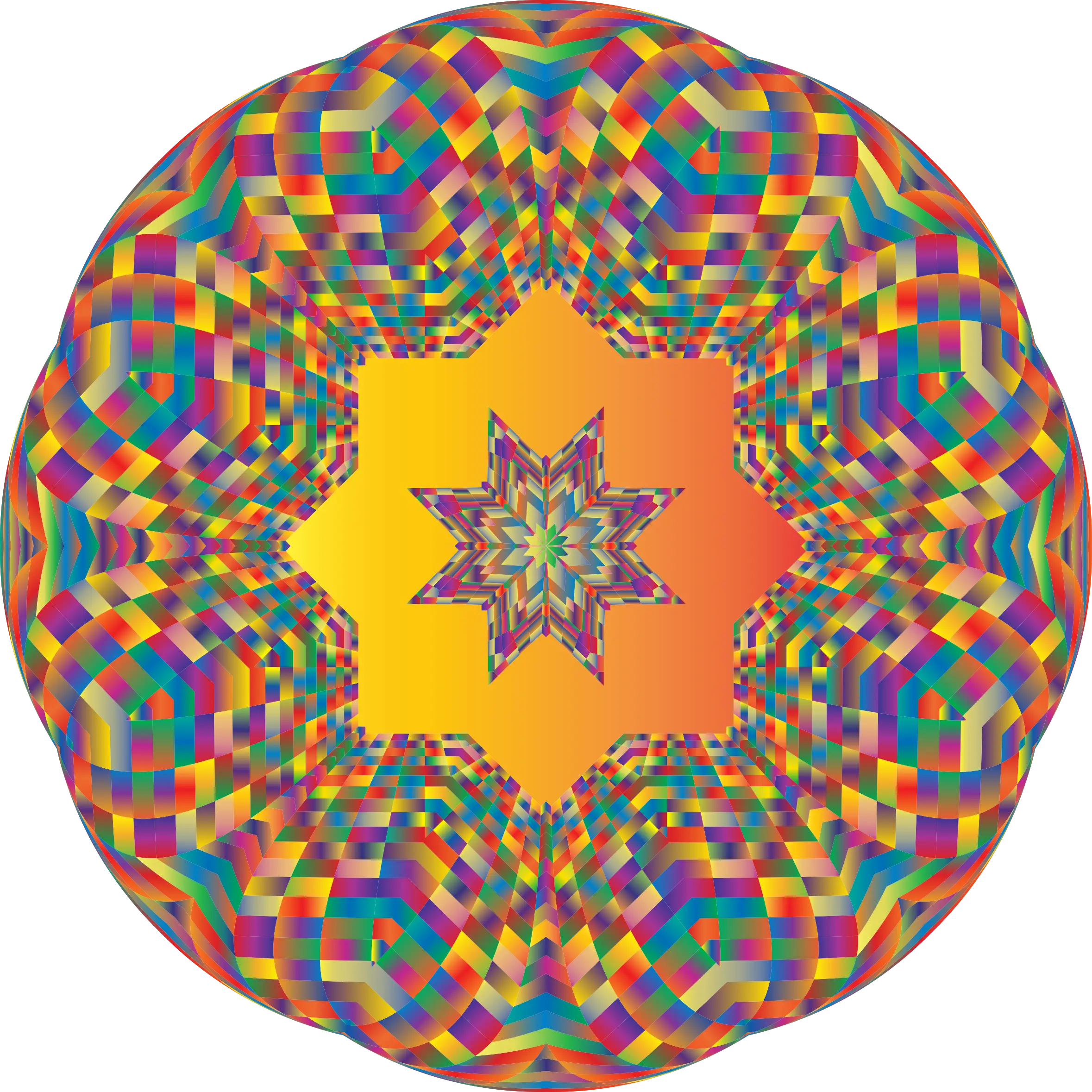 Colorful Geometric Mandala Design