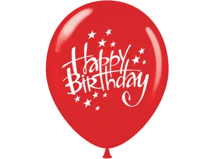 Red Happy Birthday Balloon