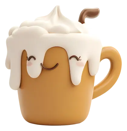 Cute Coffee Mug with Whipped Cream