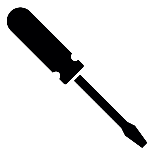 Black Screwdriver Silhouette Illustration