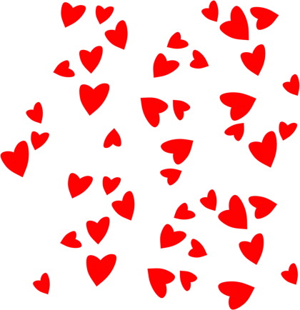Red Heart Shapes Design for Valentine