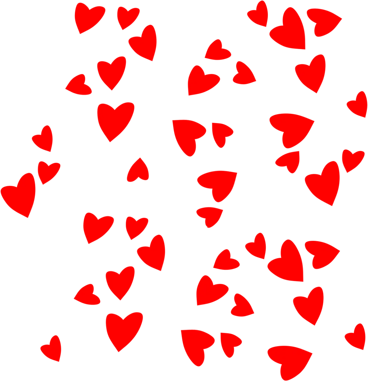 Red Heart Shapes Design for Valentine