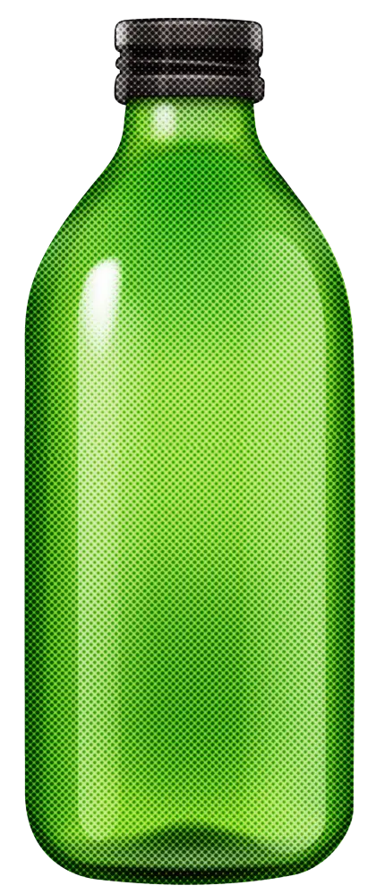 Green Glass Bottle Illustration