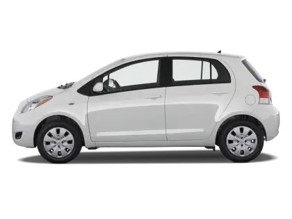 White Compact Car