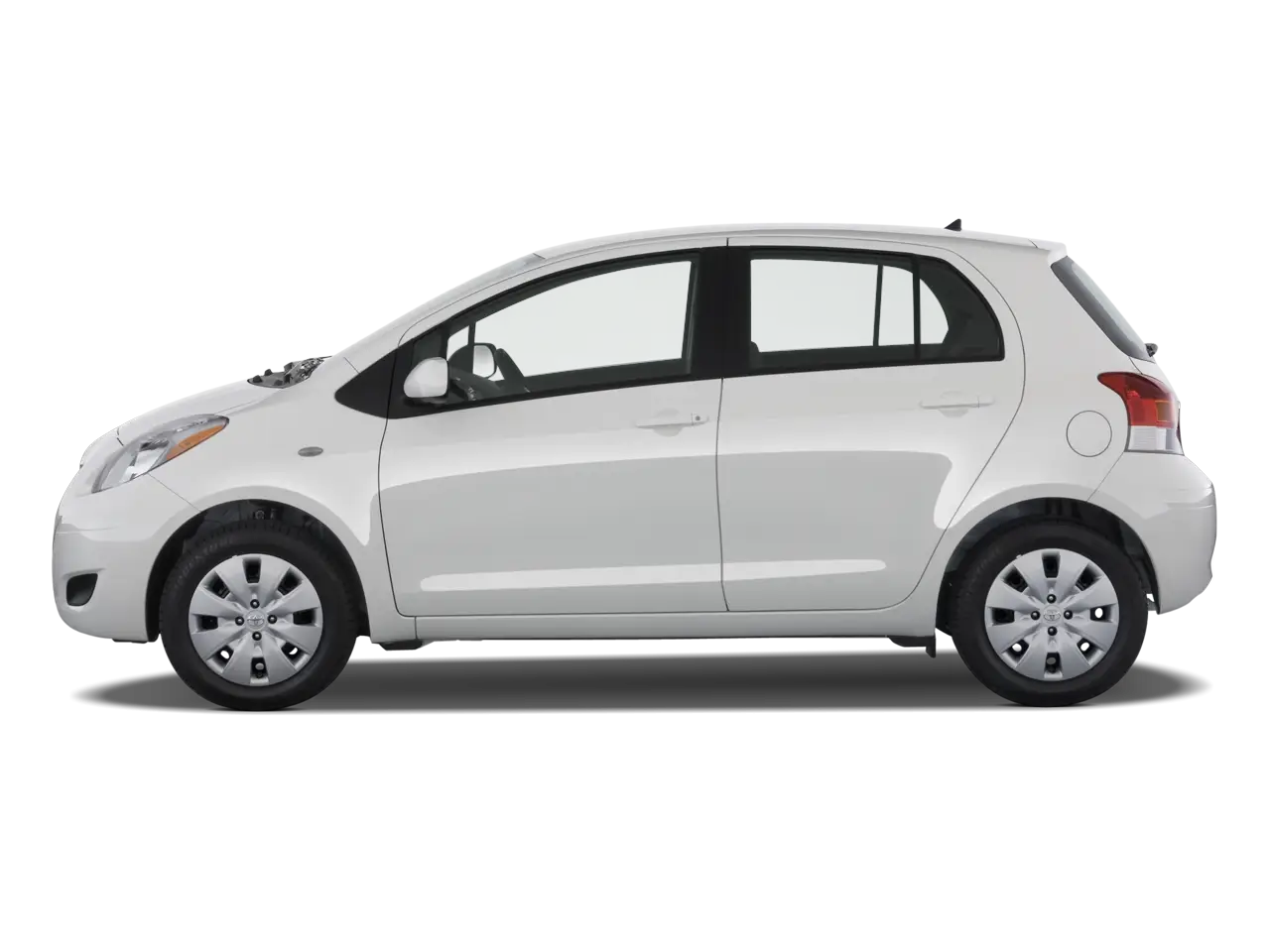White Compact Car