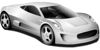 Sleek Silver Sports Car