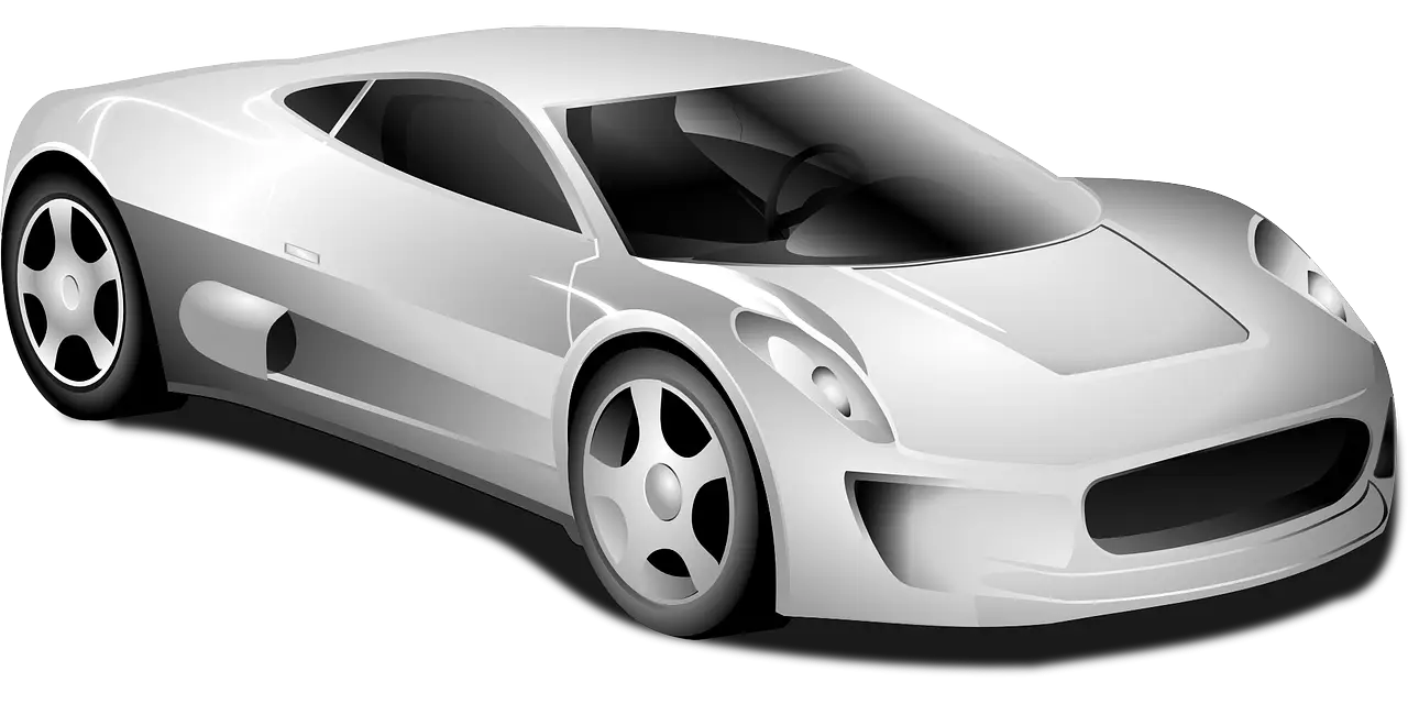 Sleek Silver Sports Car