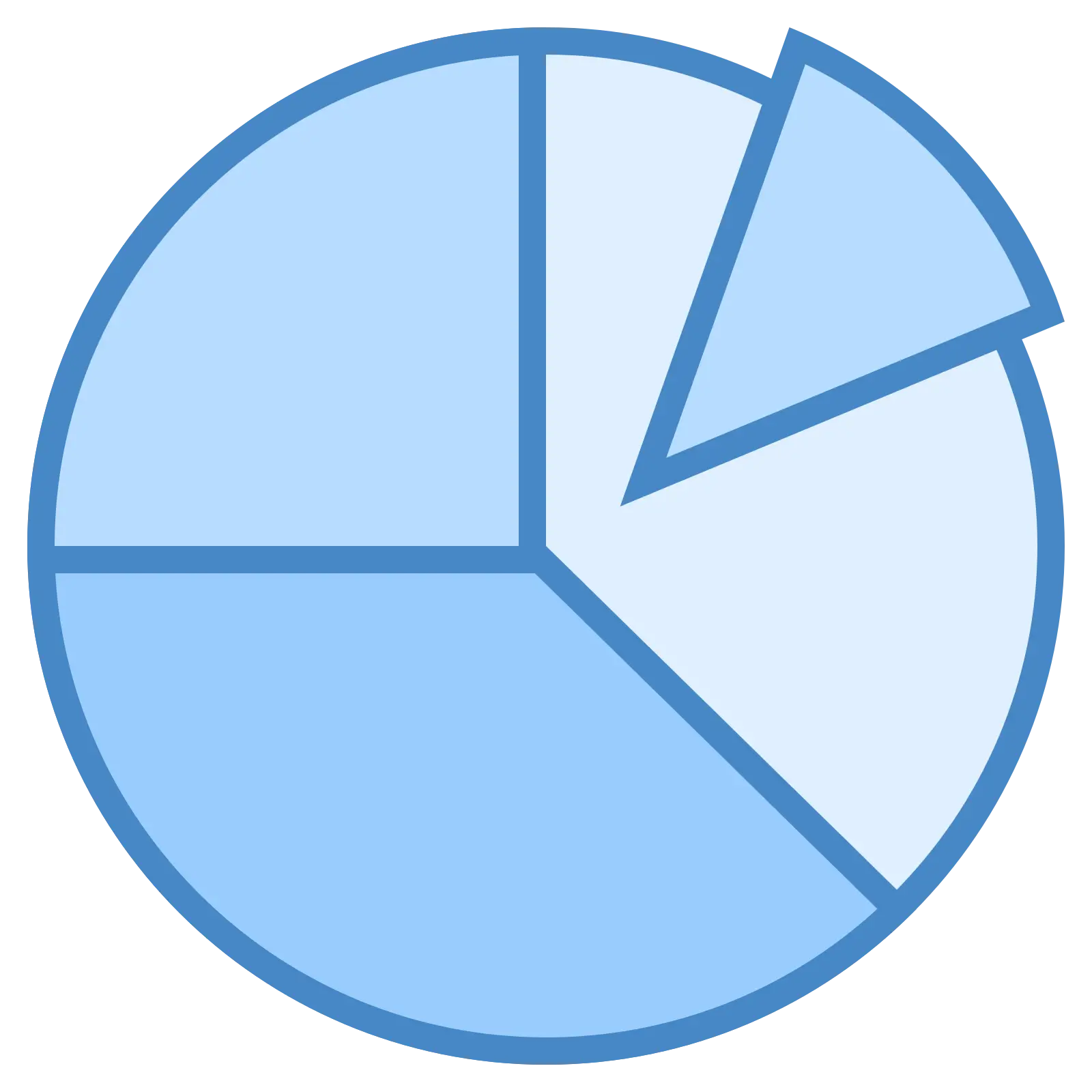 Blue Pie Chart for Data Visualization