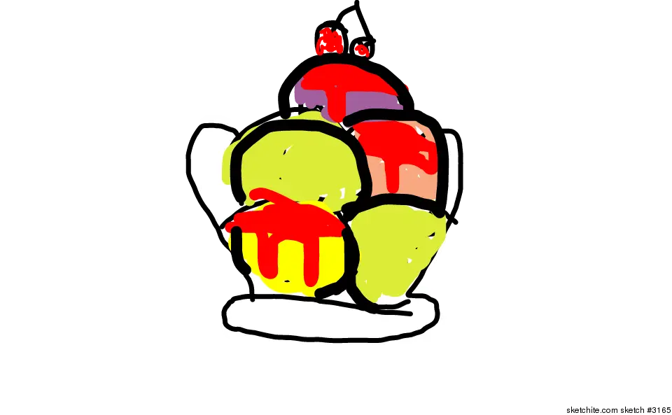 Colorful Ice Cream Sundae
