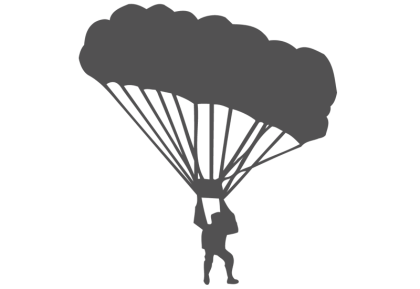 Silhouette of a Parachute