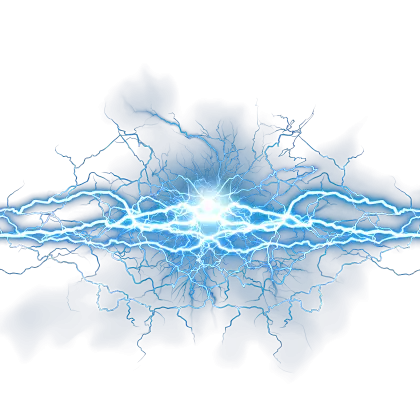 Blue Lightning and Energy Burst Effect