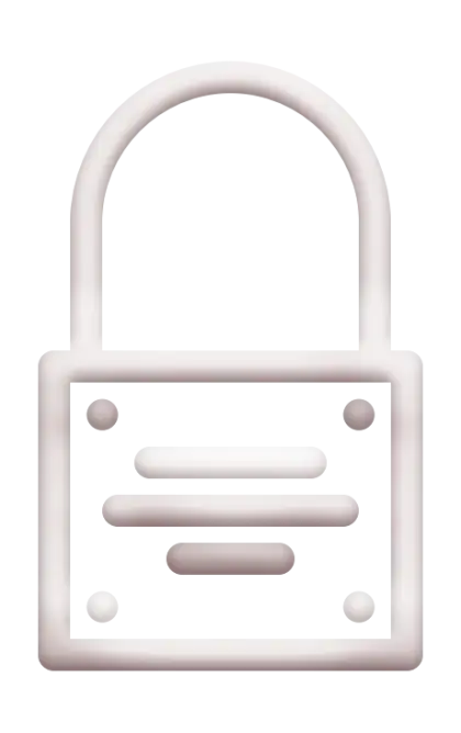 Elegant White Padlock for Security and Safety
