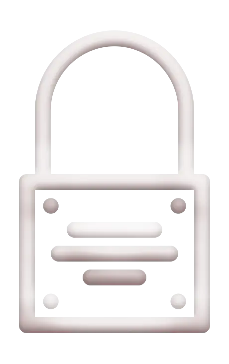 Elegant White Padlock for Security and Safety