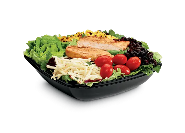 Fresh Salad Plate with Vegetables and Chicken