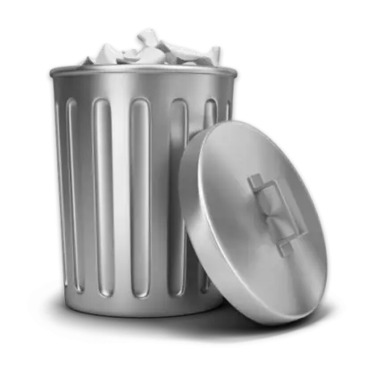 Metal Trash Can with Lid