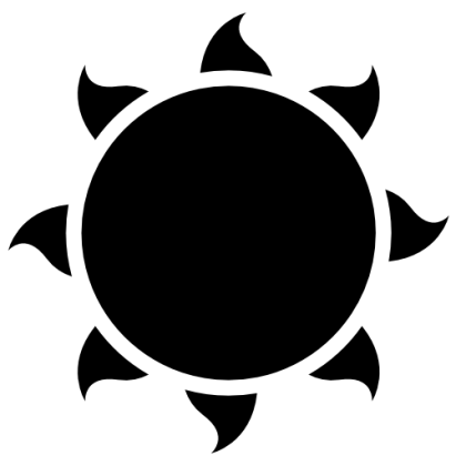 Black Sun Icon Design