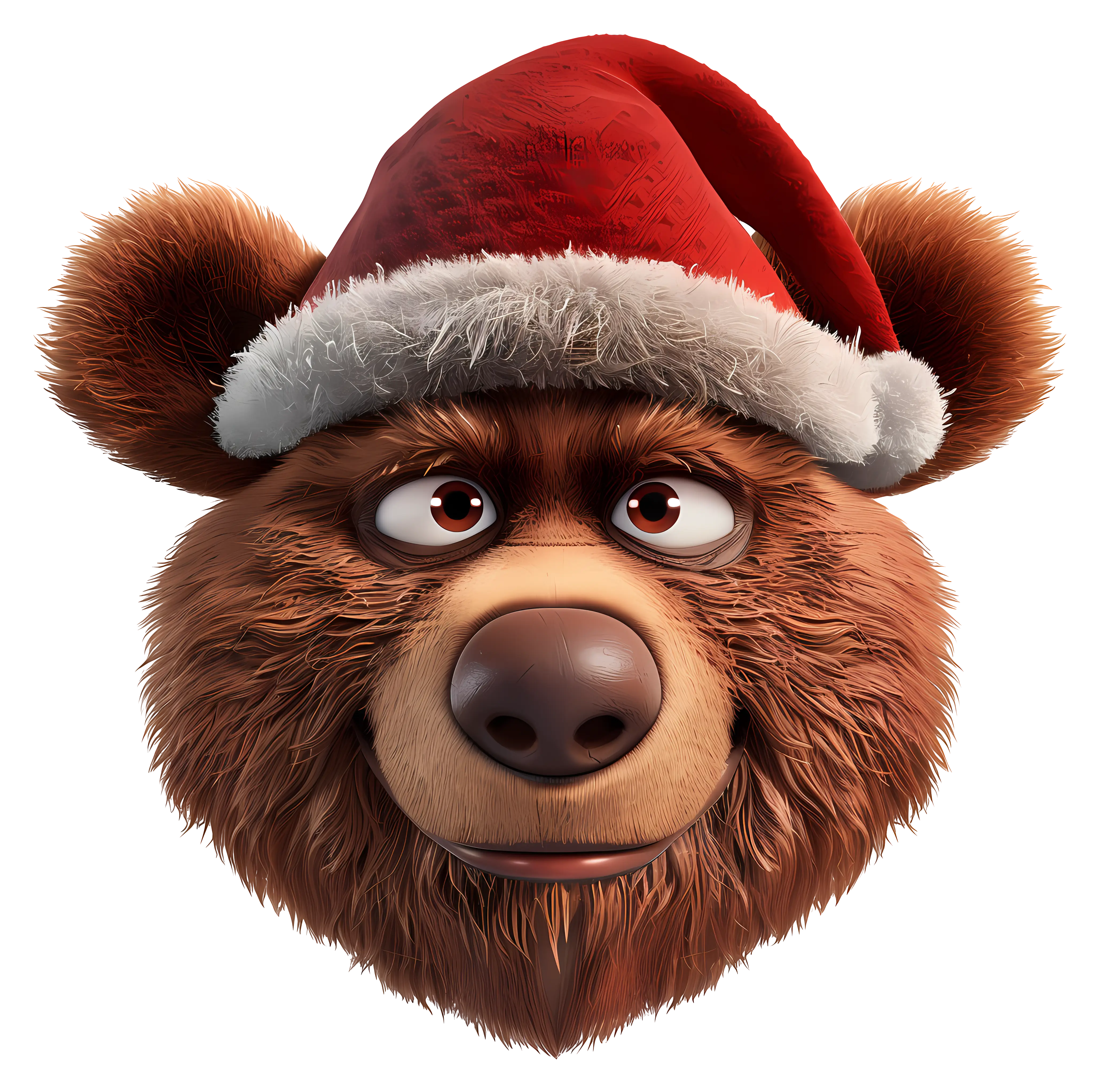 Festive Bear with Santa Hat
