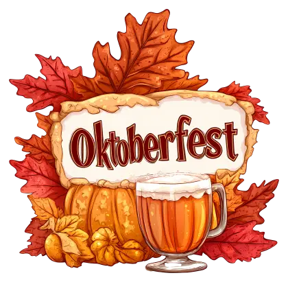 Oktoberfest Banner with Beer