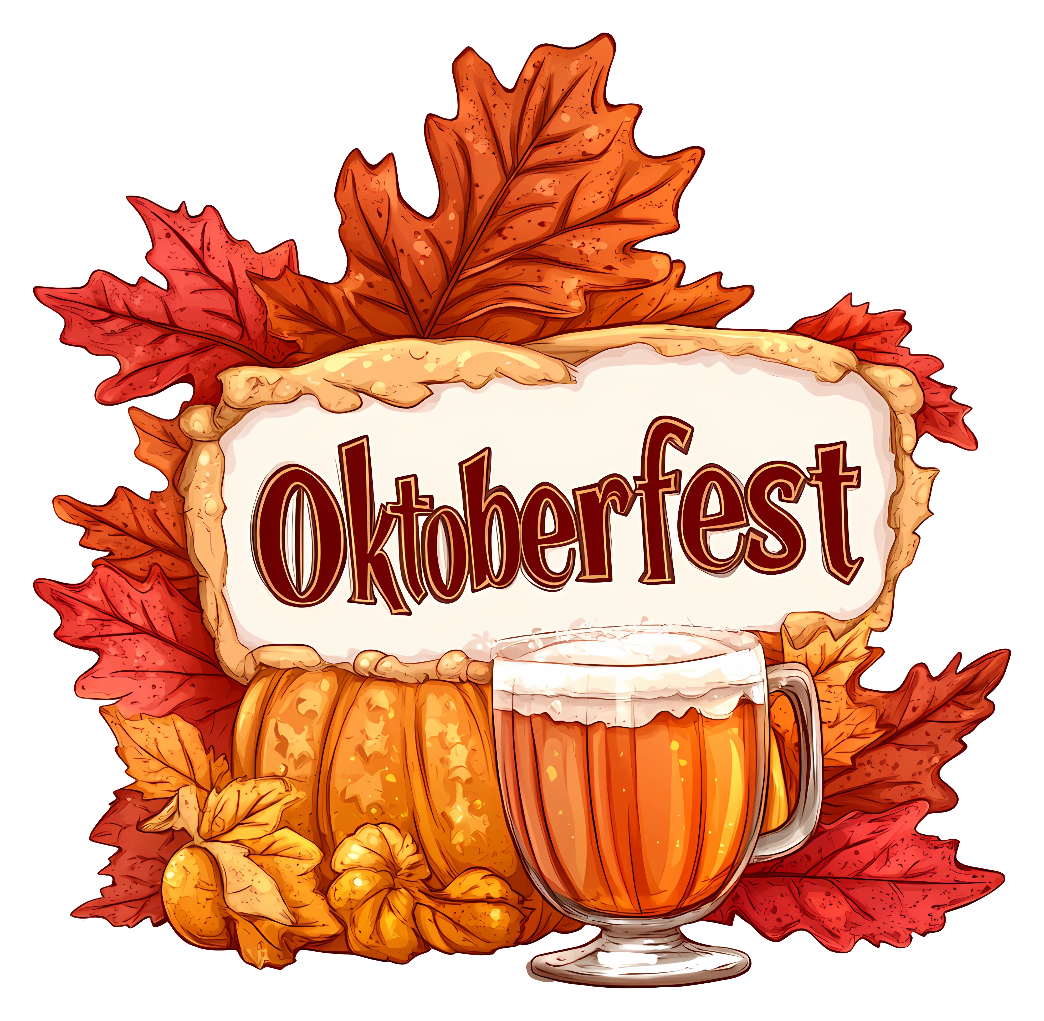 Oktoberfest Banner with Beer