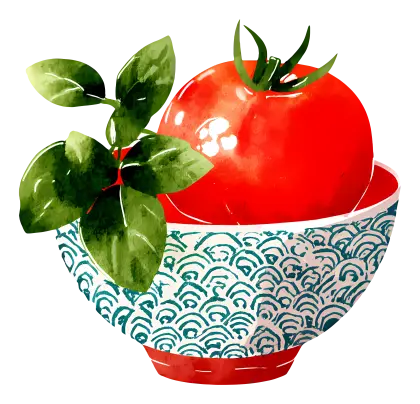 Fresh Tomato in Decorative Bowl
