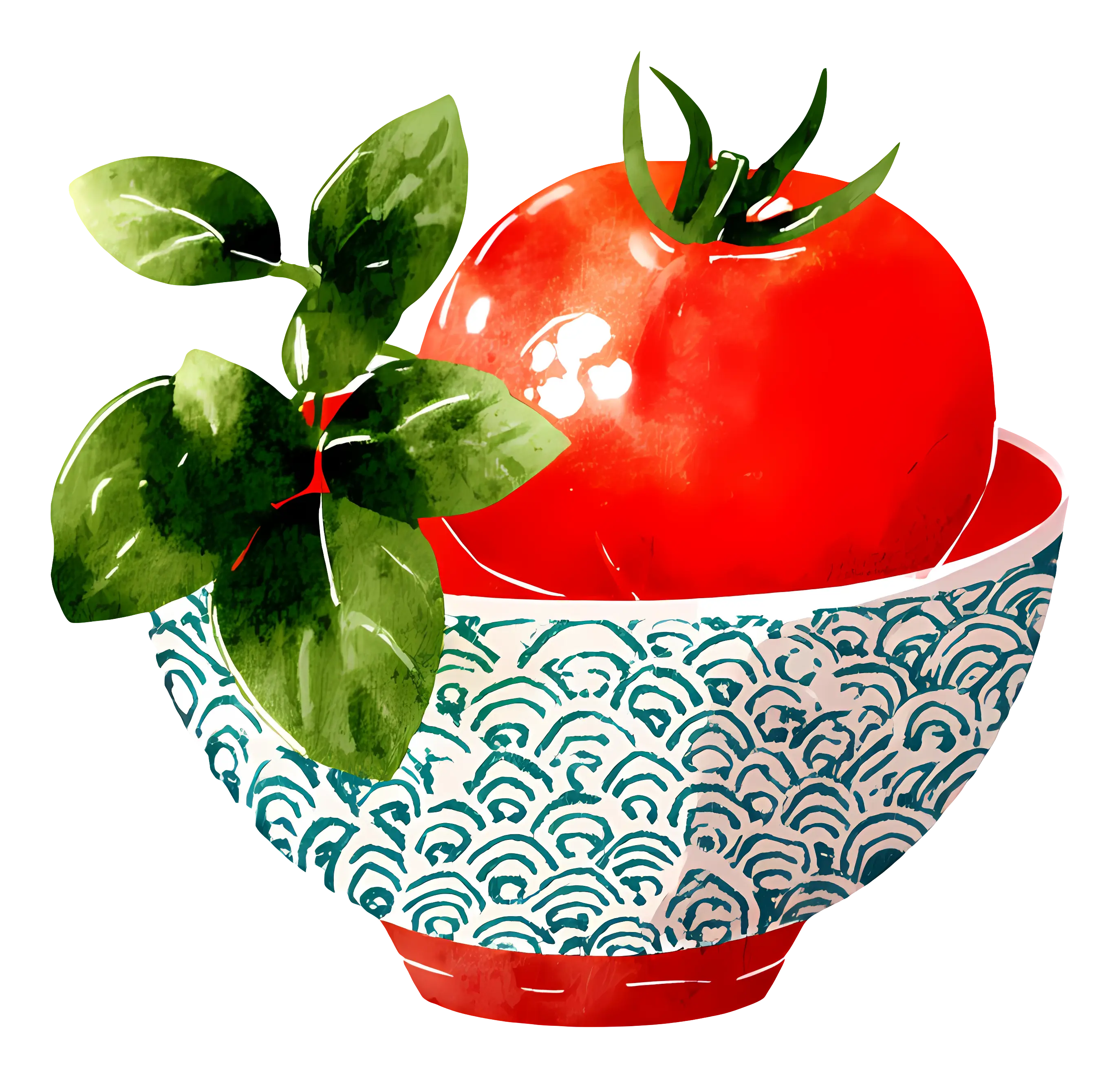 Fresh Tomato in Decorative Bowl