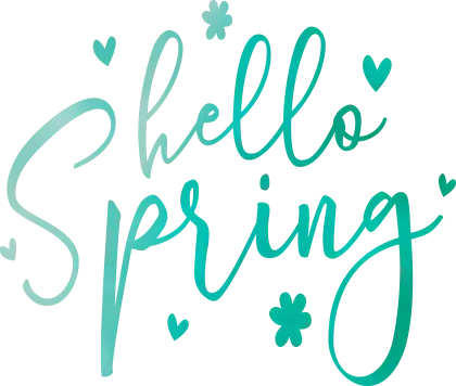 Hello Spring Decorative Typography