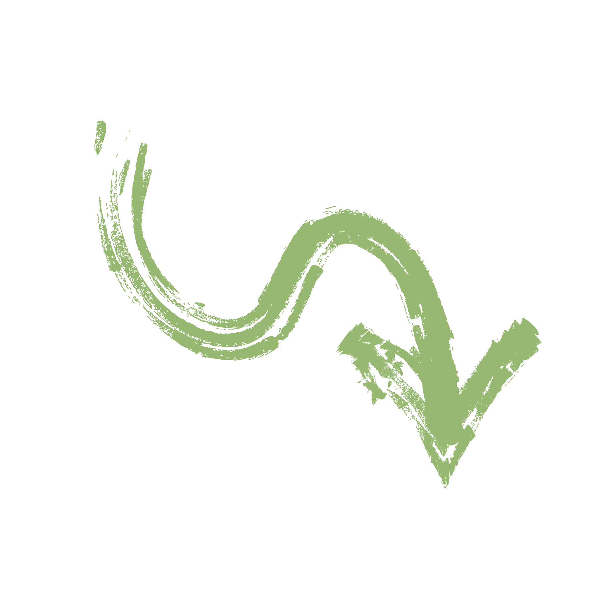 Green Curved Arrow