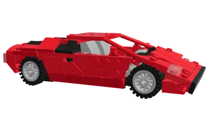 Red Lego-Style Toy Sports Car