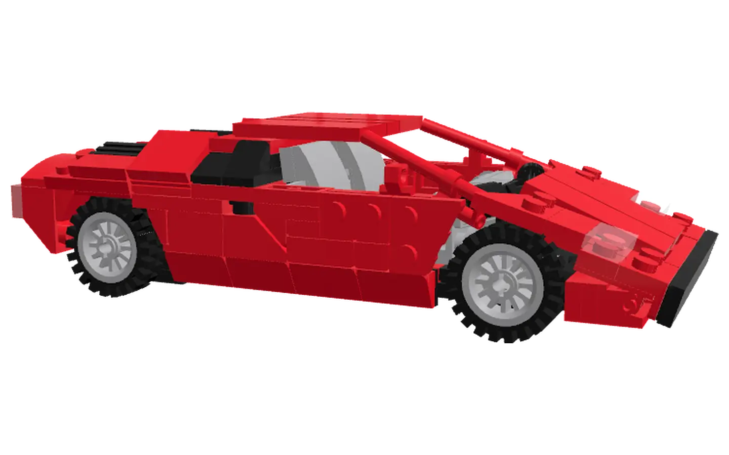 Red Lego-Style Toy Sports Car