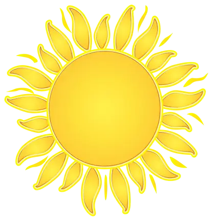 Bright Yellow Sun Illustration