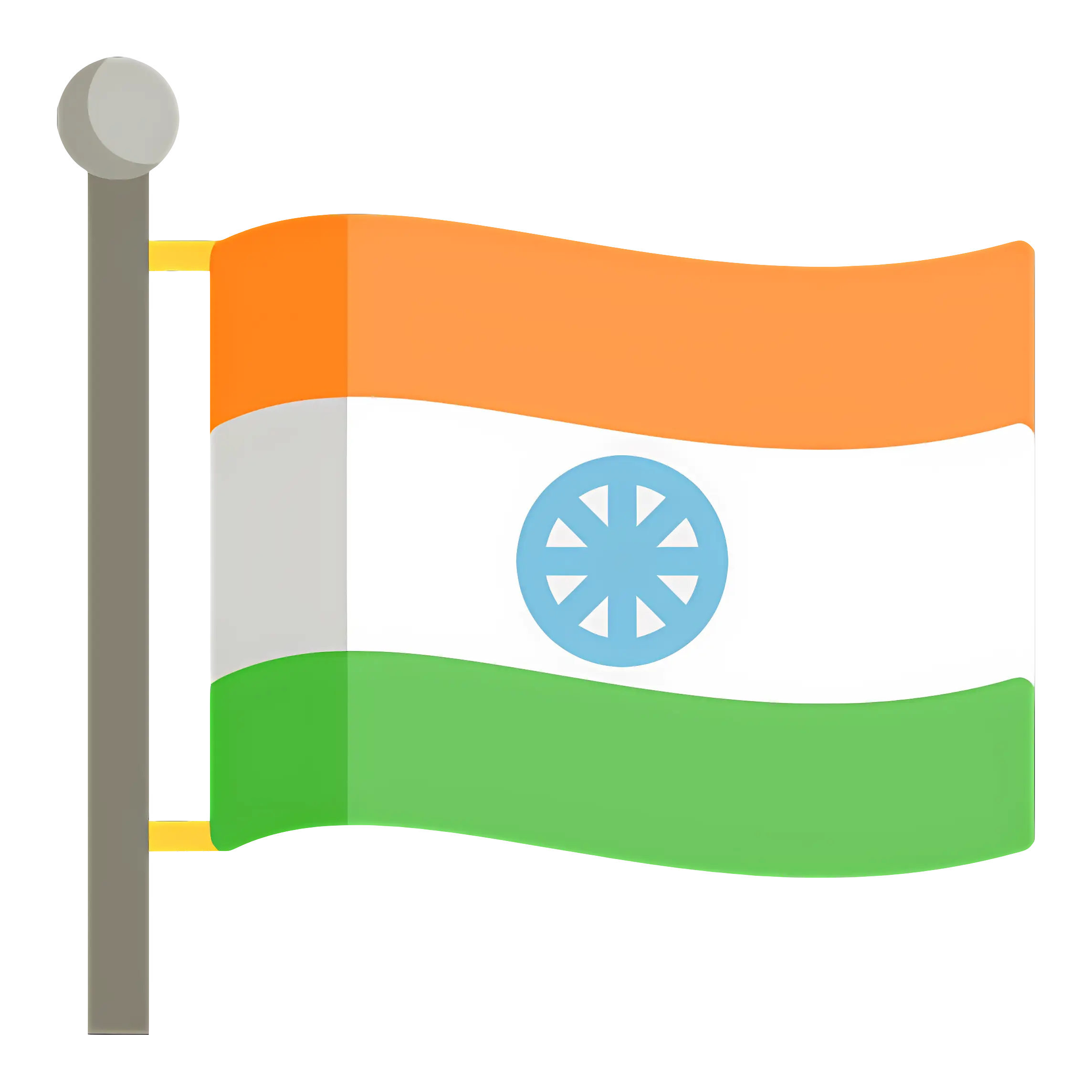Indian Flag with Pole