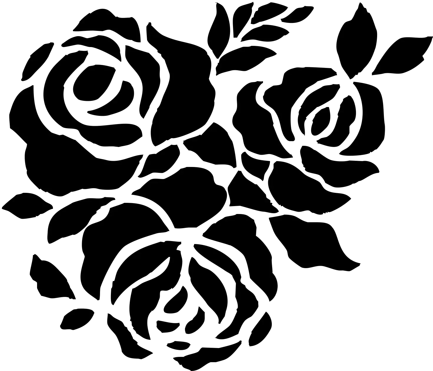 Black Rose Silhouette Design