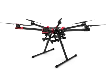 High-Tech Quad Drone with Black Frame