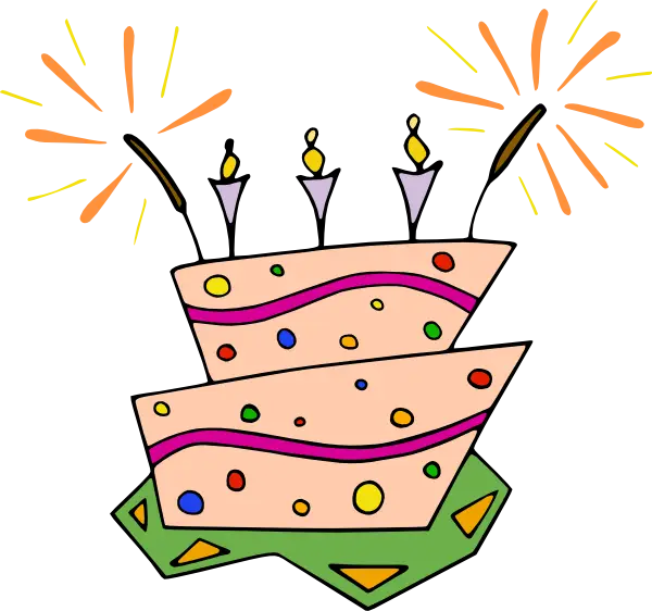 Cartoon Party Cake with Candles