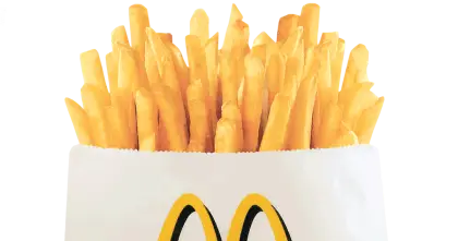 French Fries in Branded Fast Food Packaging