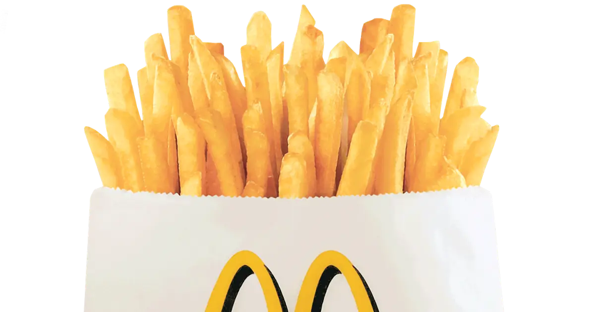 French Fries in Branded Fast Food Packaging