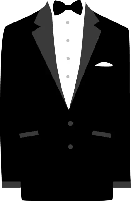 Classic Black Suit with Bow Tie