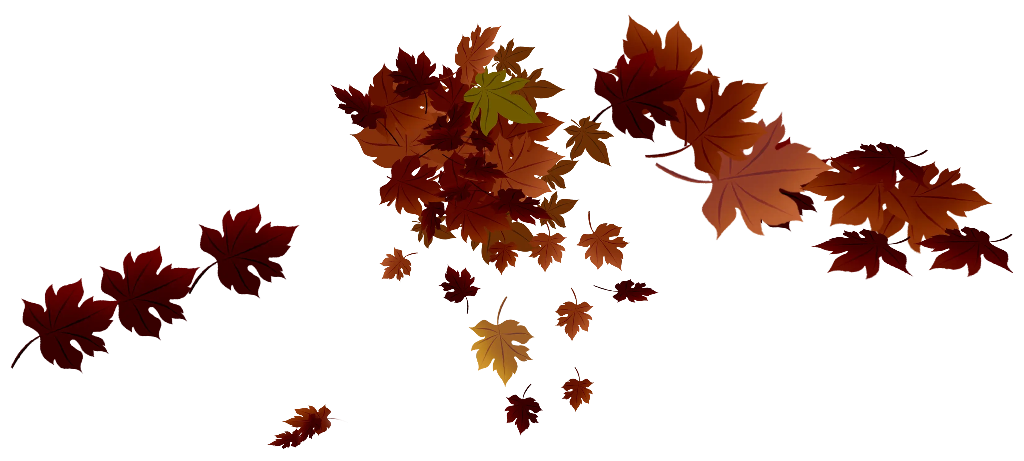 Autumn Leaves Falling Scene