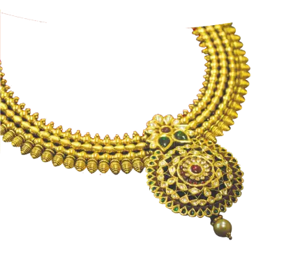 Gold Necklace with Pendant Design