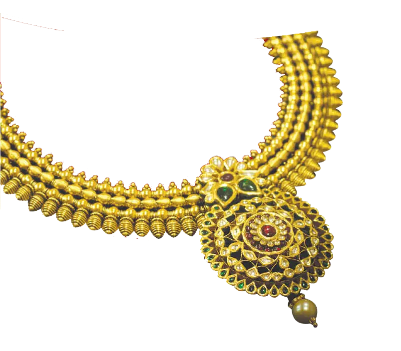 Gold Necklace with Pendant Design