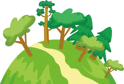 Cartoon Style Hilly Landscape