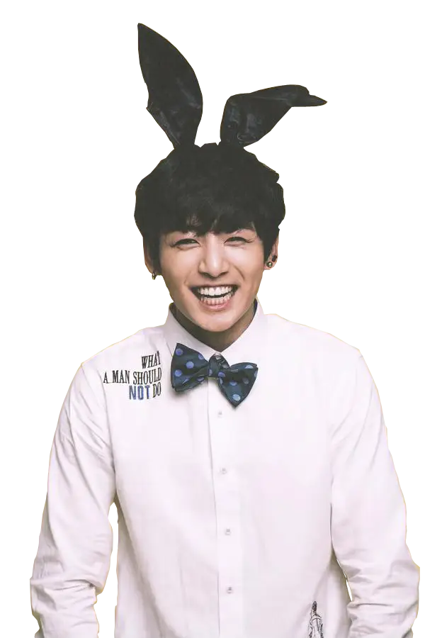 Person Wearing Bunny Ears and Smiling