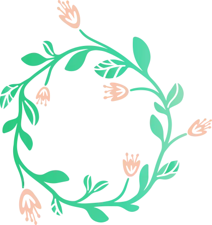 Green Floral Decorative Wreath