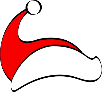 Red and White Santa Hat for Christmas
